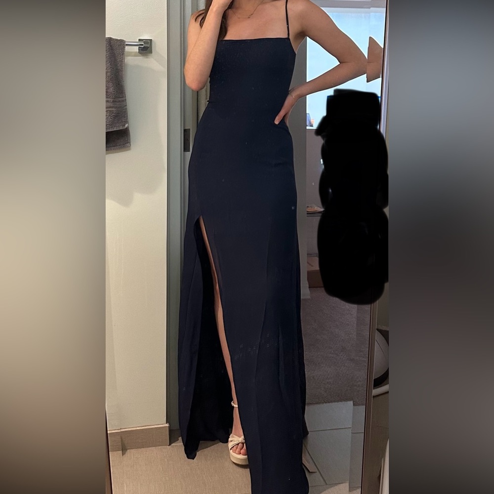 Reformation Ingrid Dress - Color Navy Blue - Prom, Wedding Guest, Etc.